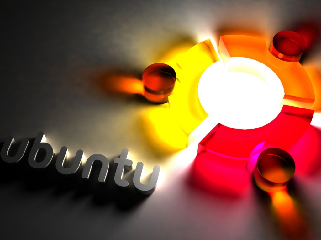 Ubuntu Cool Logo for 1024 x 768 resolution