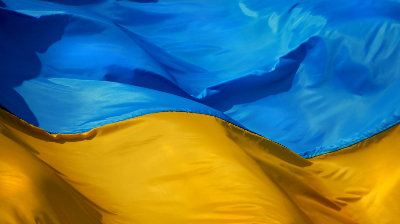 Ukraine Flag for 1366 x 768 HDTV resolution