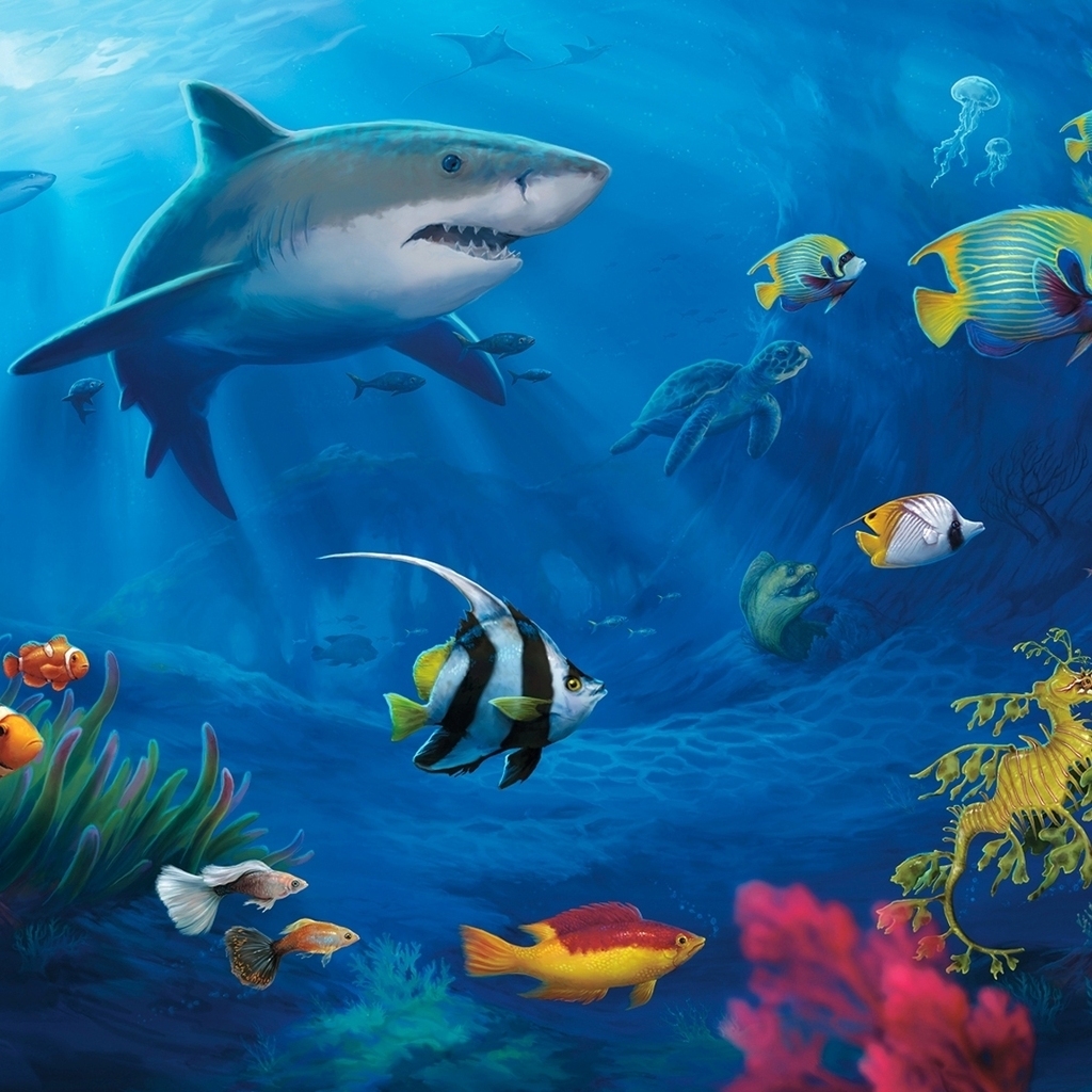 Underwater World Live for 1024 x 1024 iPad resolution