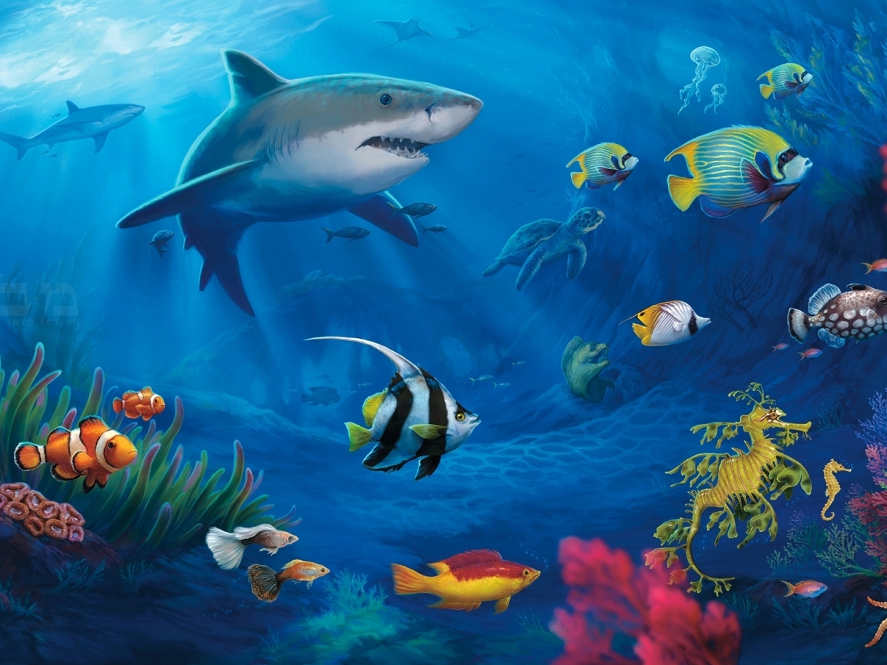 Underwater World Live for 1280 x 960 resolution