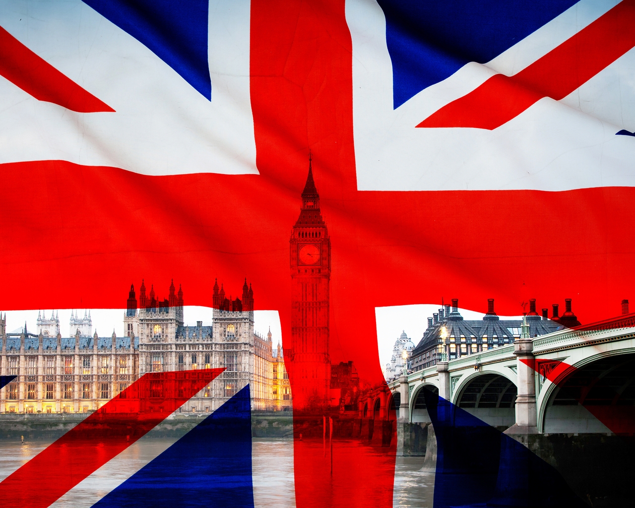 Union Jack – Flag of the UK for 1280 x 1024 resolution