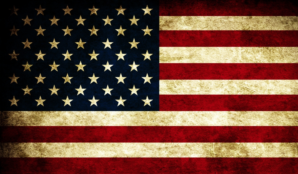 USA Grunge Flag for 1024 x 600 widescreen resolution