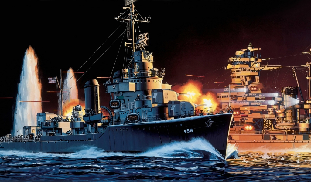 USS Laffey for 1024 x 600 widescreen resolution