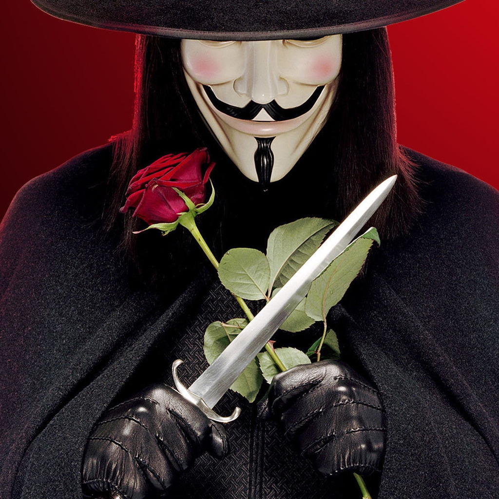 V for Vendetta Character for 1024 x 1024 iPad resolution