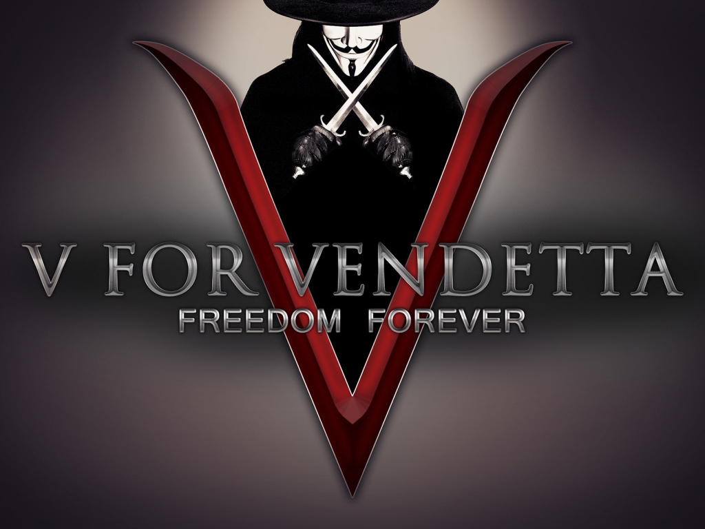 V for Vendetta Freedom Forever for 1024 x 768 resolution