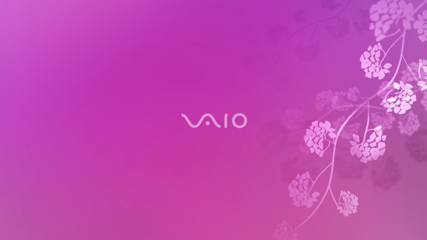 VAIO Floral Dusk for 1366 x 768 HDTV resolution