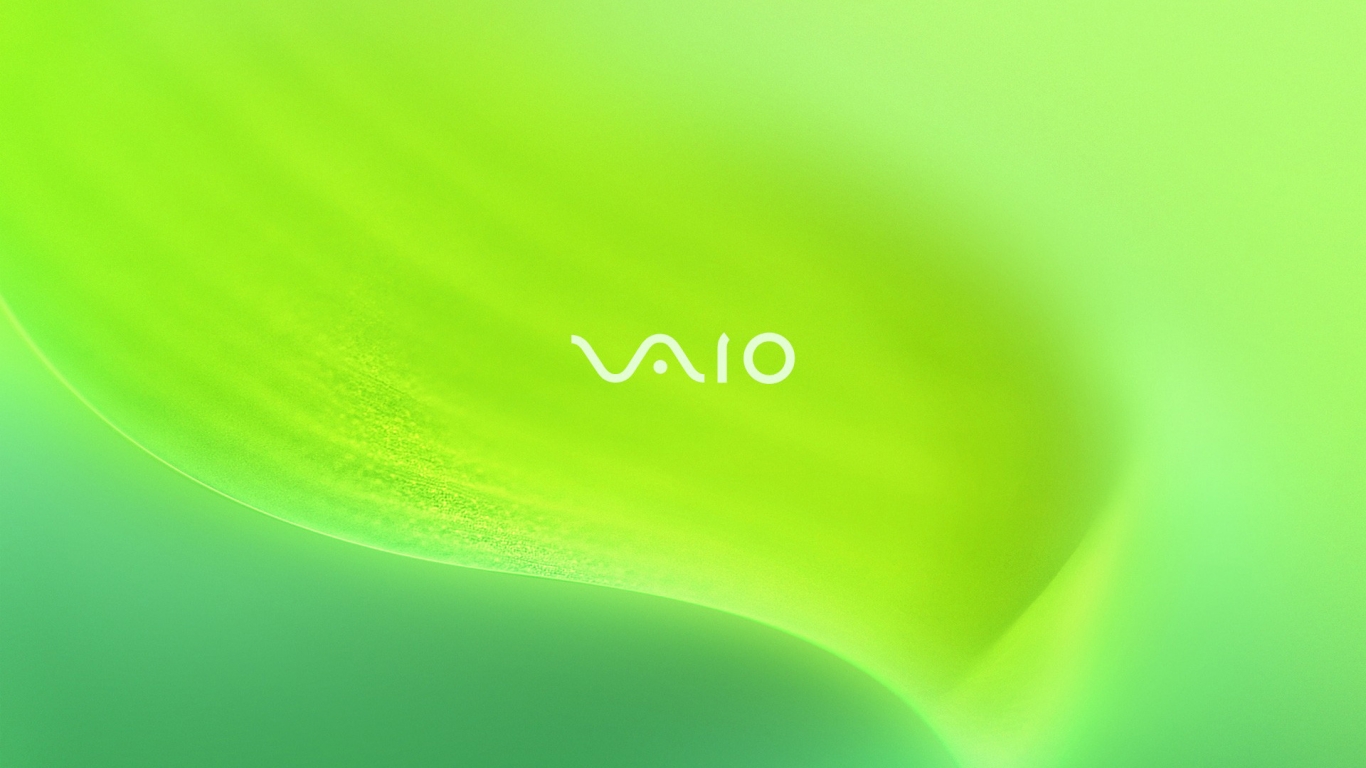 Vaio Green Leaf for 1366 x 768 HDTV resolution