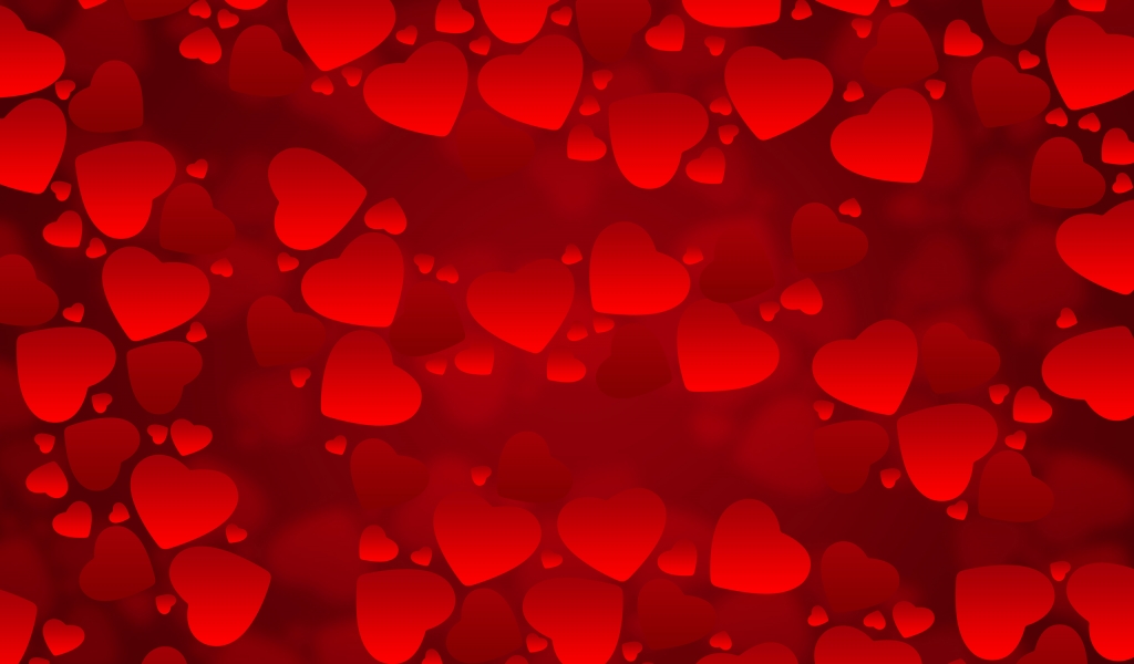 Valentines Day Background for 1024 x 600 widescreen resolution
