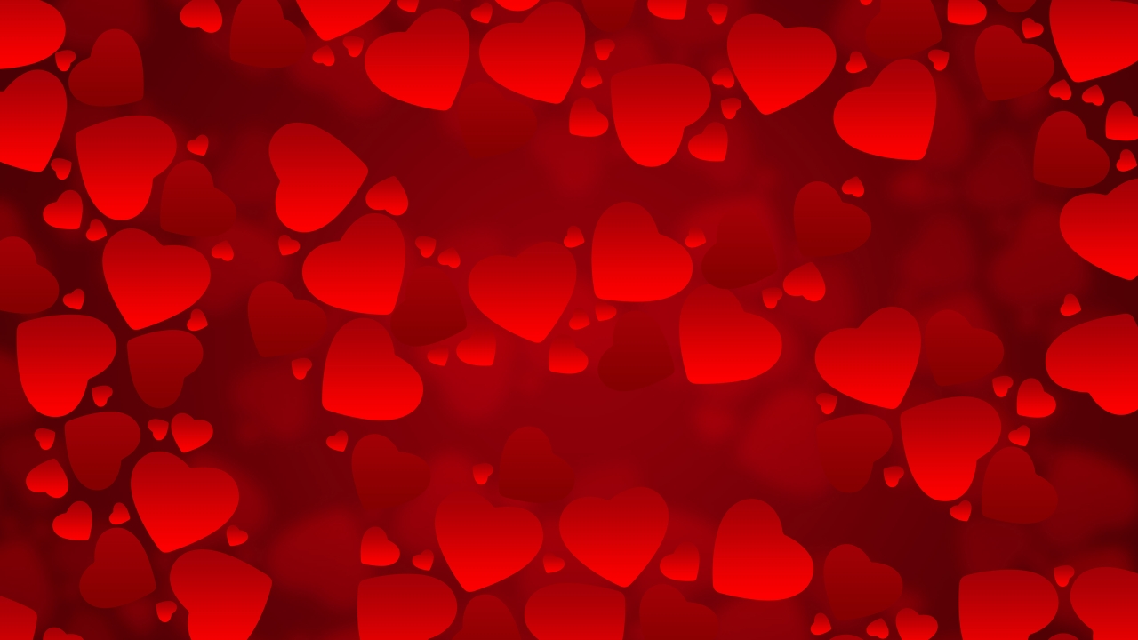 Valentines Day Background for 1280 x 720 HDTV 720p resolution