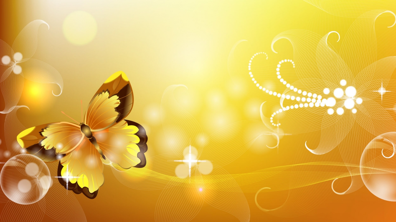 Vector Butterfly for 1366 x 768 HDTV resolution