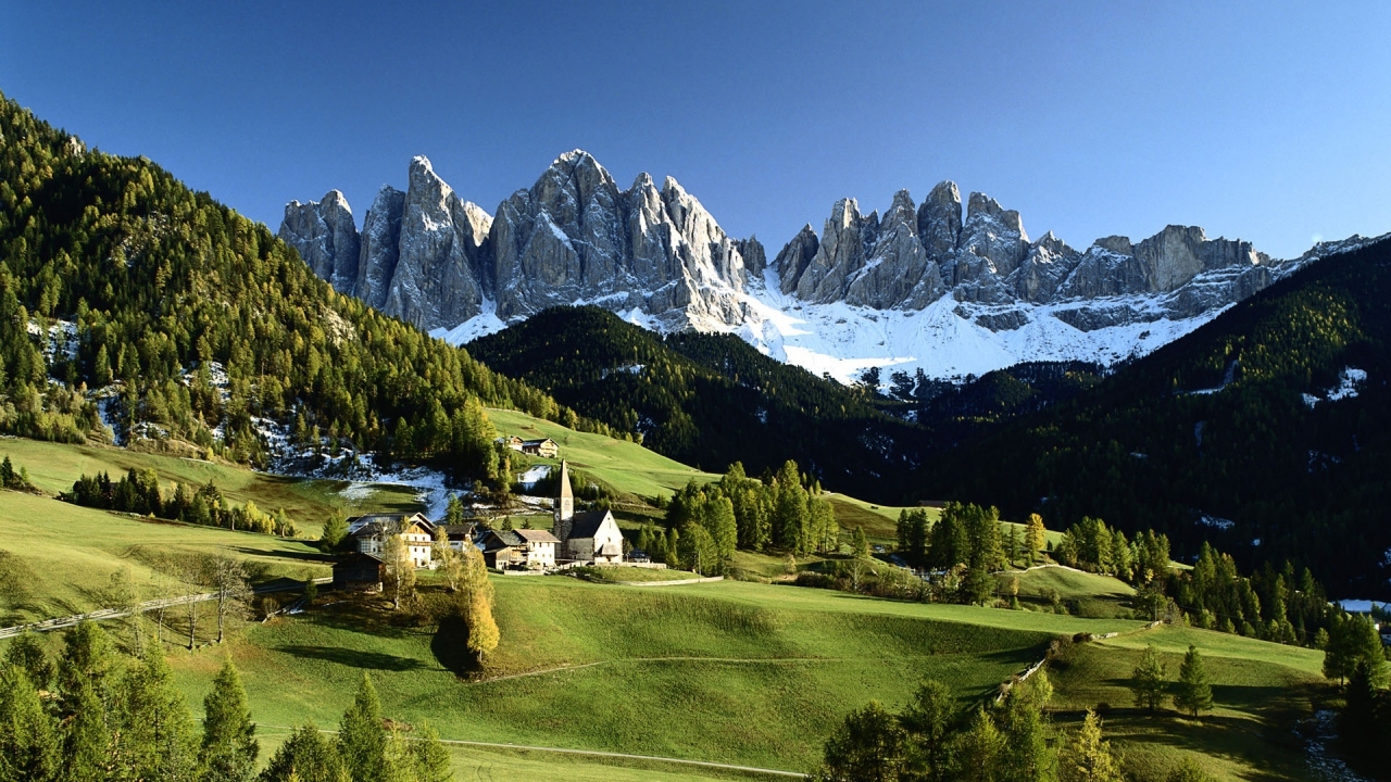 Veduta delle Dolomiti for 1280 x 720 HDTV 720p resolution