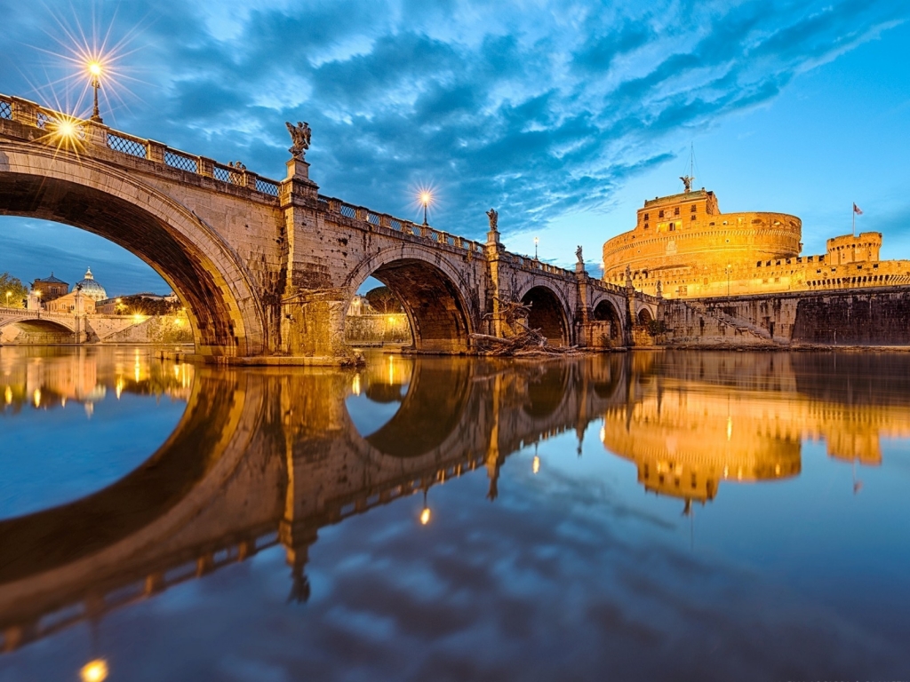 View of St Angelo Bridge for 1024 x 768 resolution
