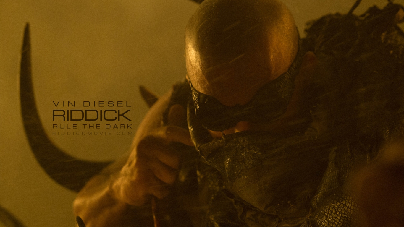 Vin Diesel Riddick for 1366 x 768 HDTV resolution