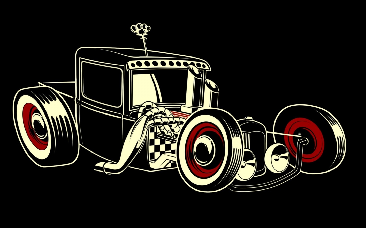Vintage Car Drawing for 1440 x 900 widescreen resolution