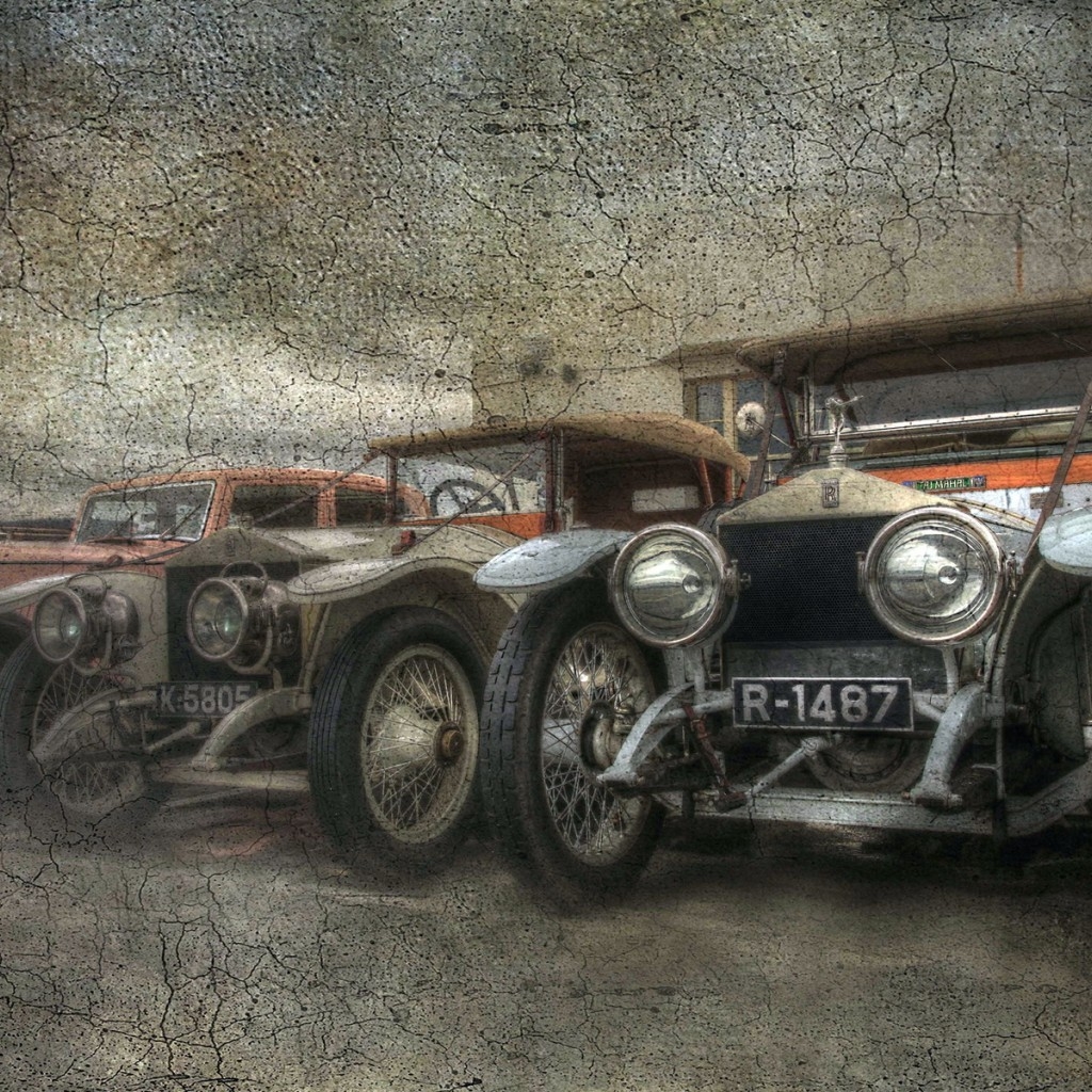 Vintage Car Poster for 1024 x 1024 iPad resolution