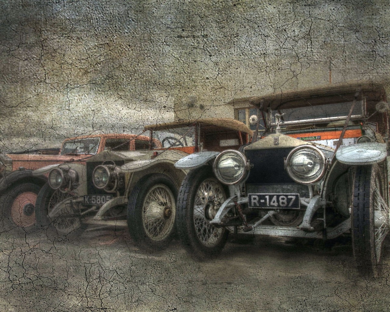 Vintage Car Poster for 1280 x 1024 resolution