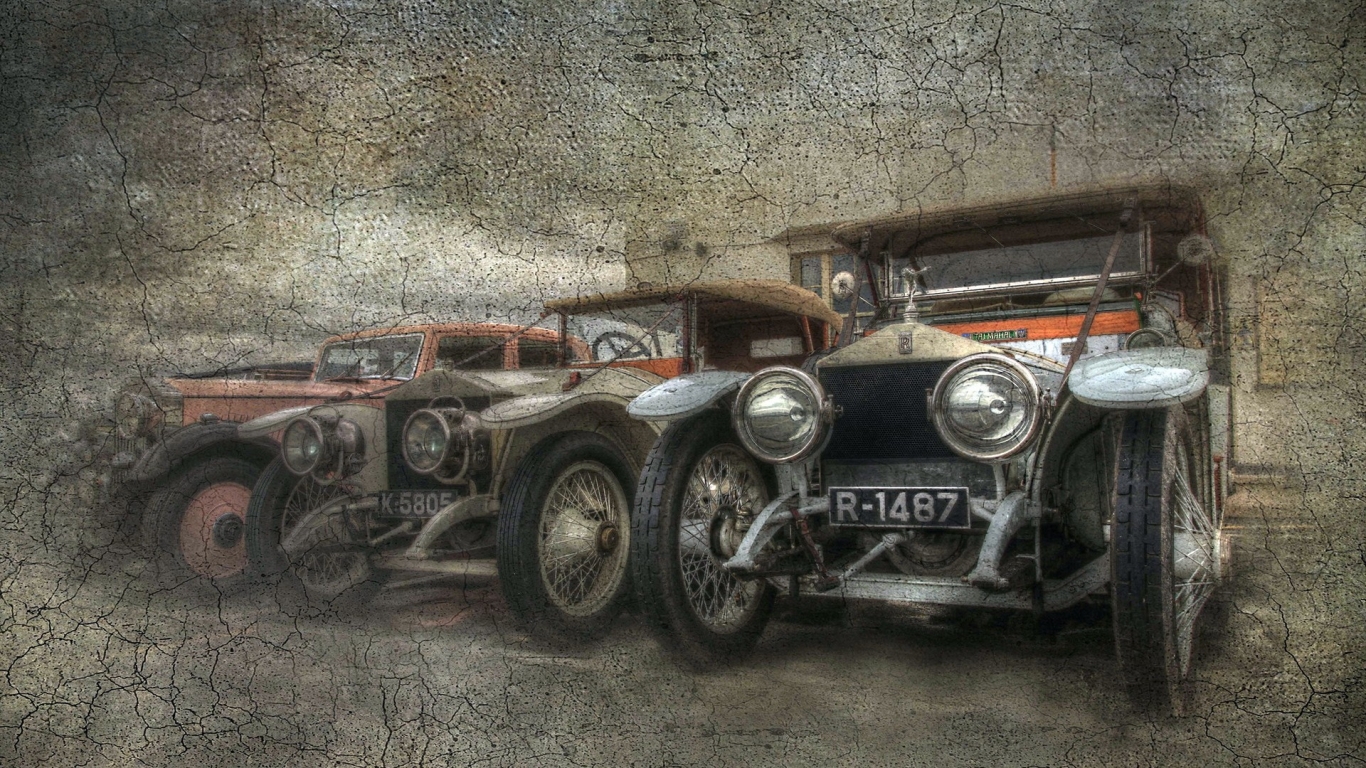 Vintage Car Poster for 1366 x 768 HDTV resolution