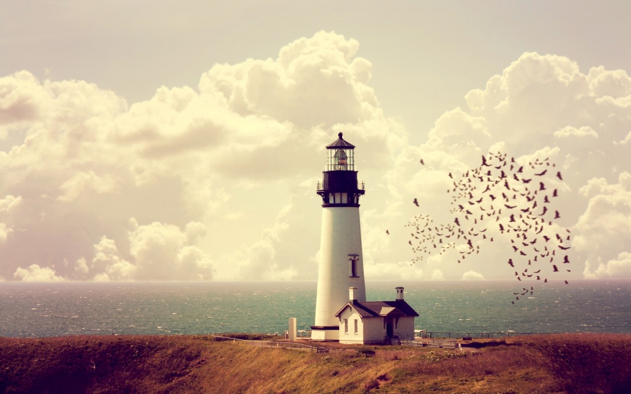 Vintage Light House for 1280 x 800 widescreen resolution