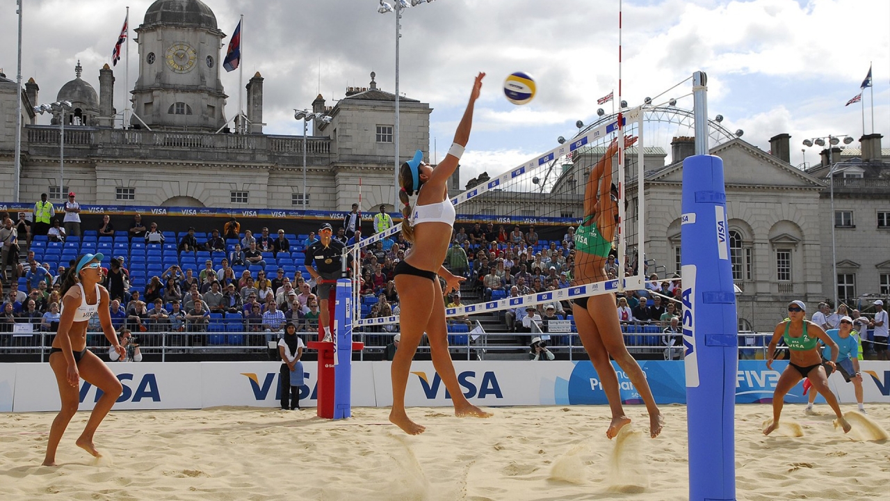 Visa FIVB Beach Volleyball International for 1280 x 720 HDTV 720p resolution