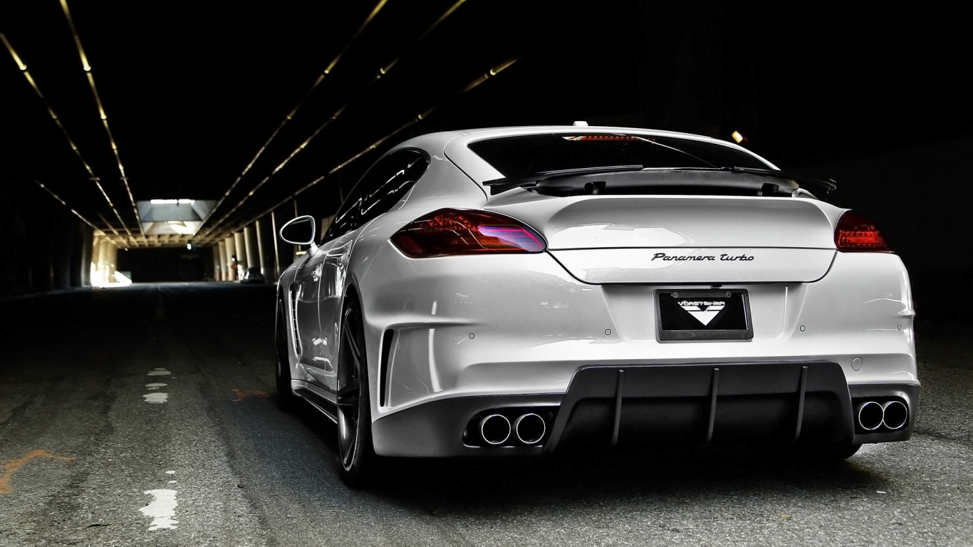 Vorsteiner Porsche V PT Panamera Rear for 1366 x 768 HDTV resolution