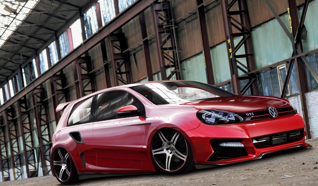 VW Golf 6 GTI Tuning for 1024 x 600 widescreen resolution