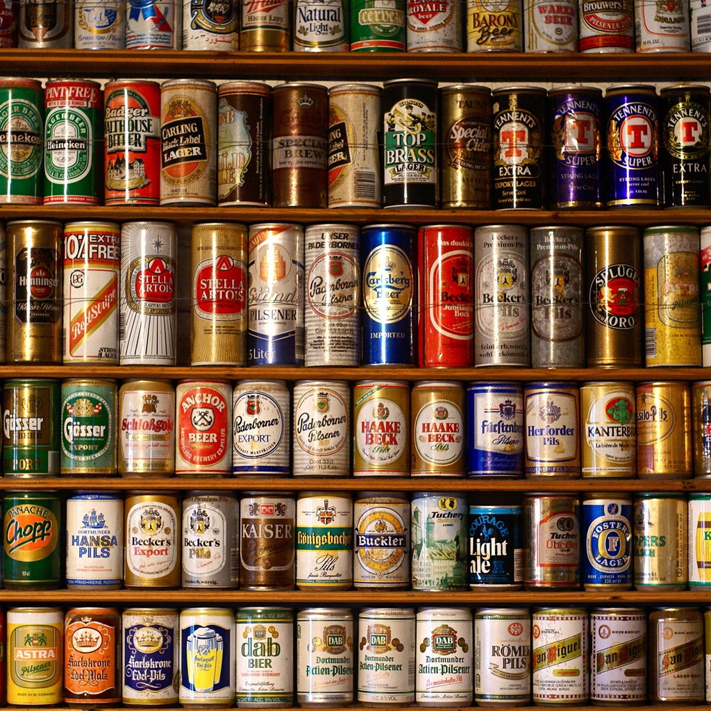 Wall of Beer for 1024 x 1024 iPad resolution