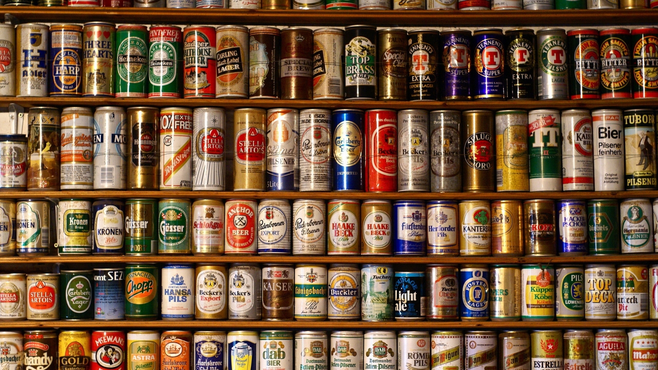 Wall of Beer for 1280 x 720 HDTV 720p resolution