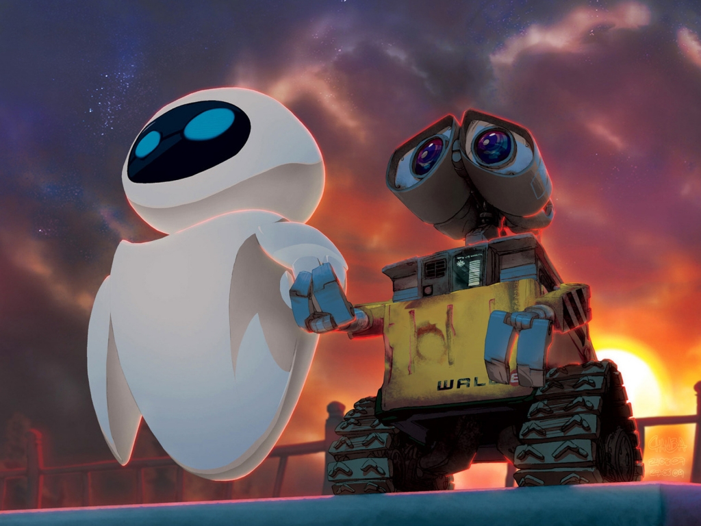 Walle Cartooned for 1024 x 768 resolution