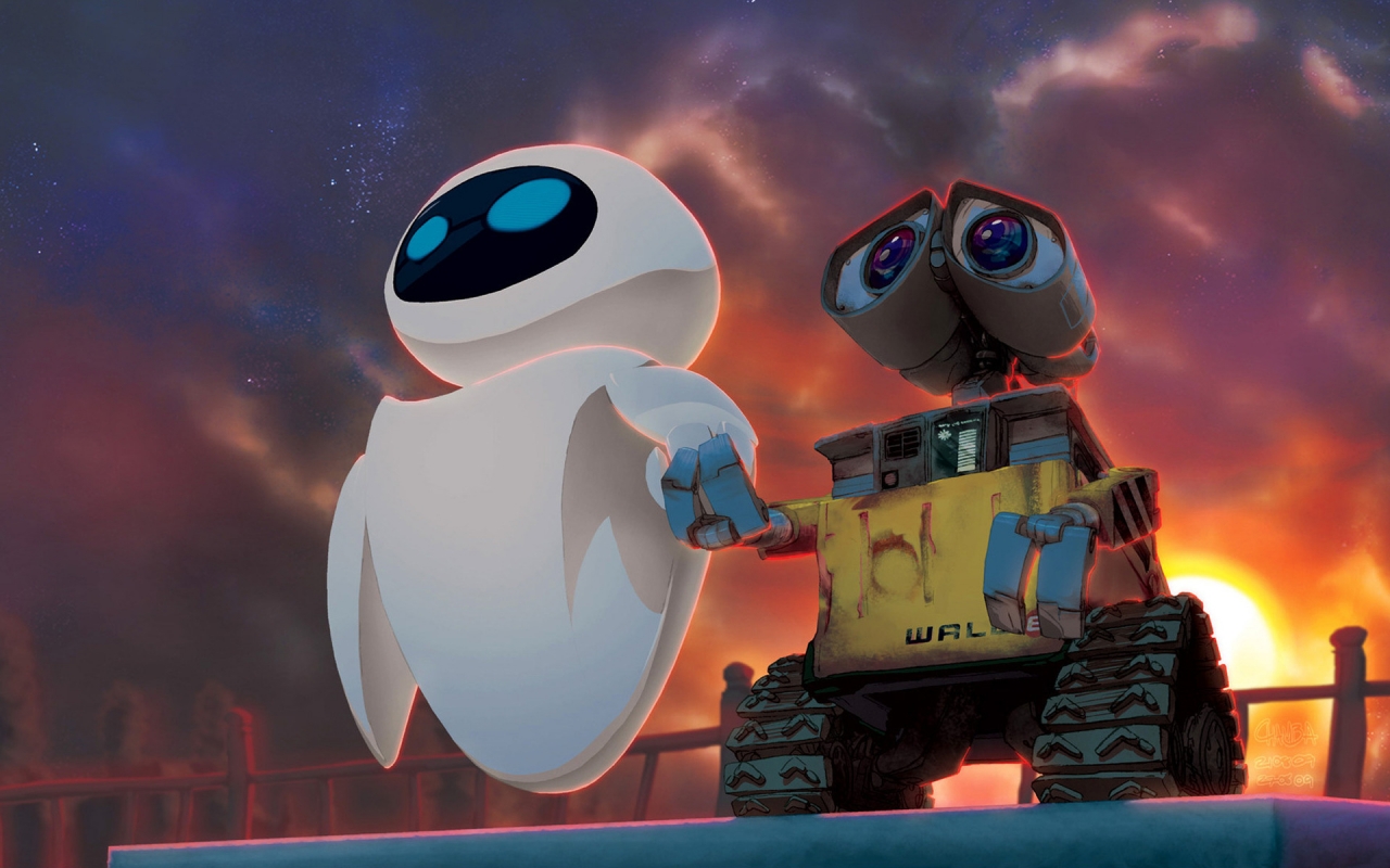 Walle Cartooned for 1280 x 800 widescreen resolution