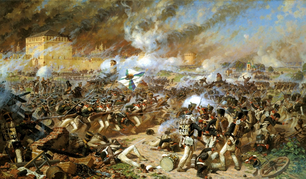 War Scene Paint for 1024 x 600 widescreen resolution