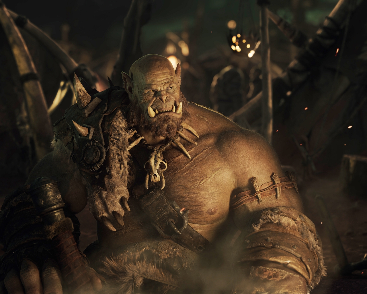 Warcraft Movie 2016 Orc for 1280 x 1024 resolution