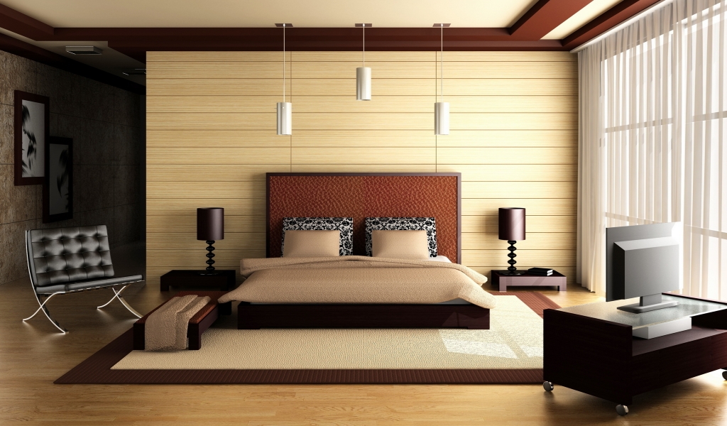Warm Bedroom for 1024 x 600 widescreen resolution