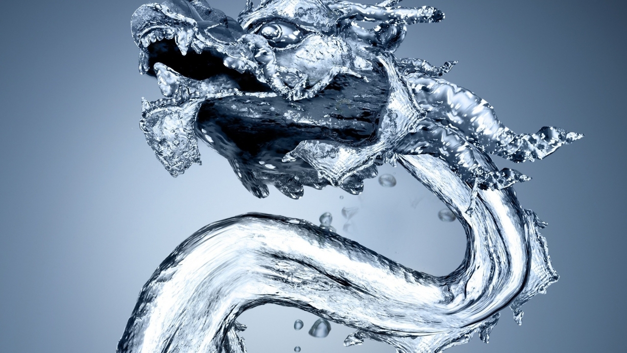 Water Dragon for 1280 x 720 HDTV 720p resolution