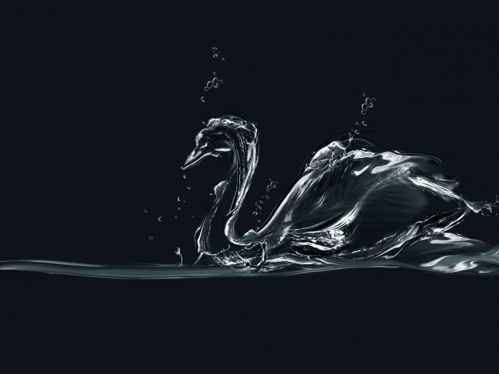 Water Swan for 1024 x 768 resolution