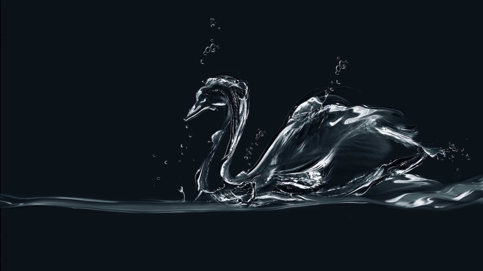Water Swan for 1600 x 900 HDTV resolution