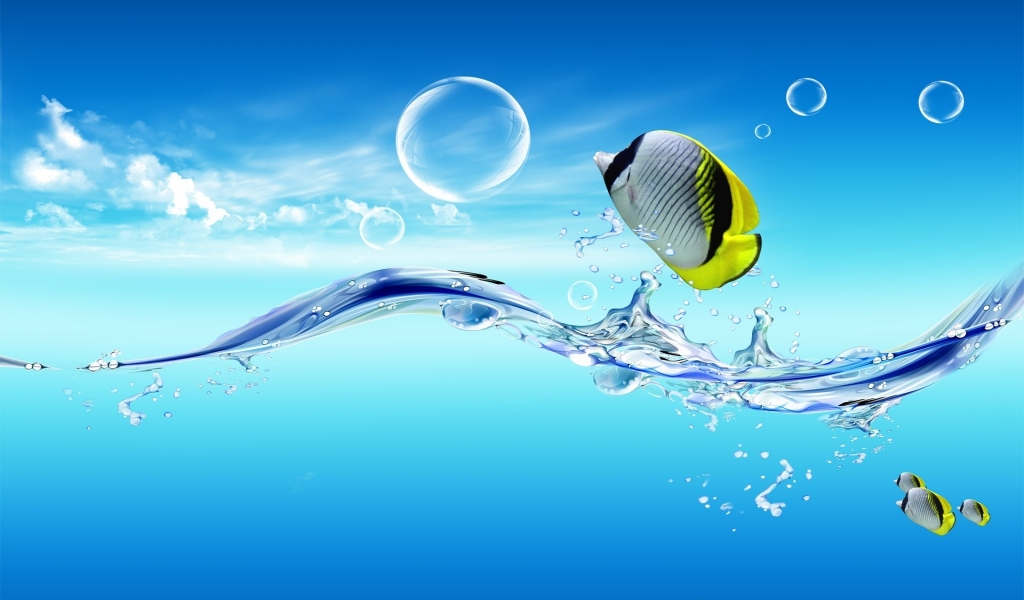 Waterlife for 1024 x 600 widescreen resolution