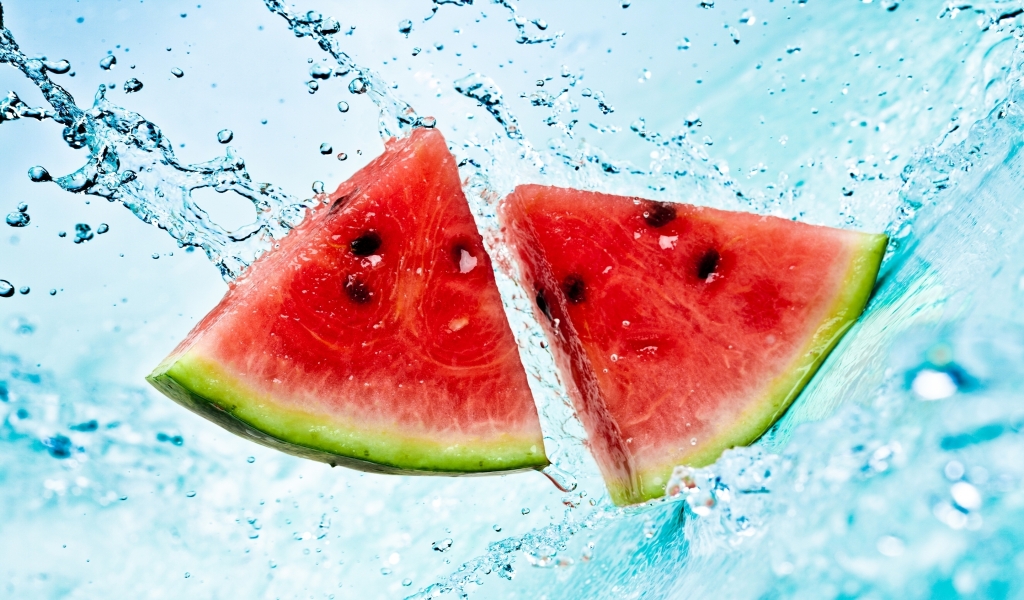 Watermelon Slices for 1024 x 600 widescreen resolution