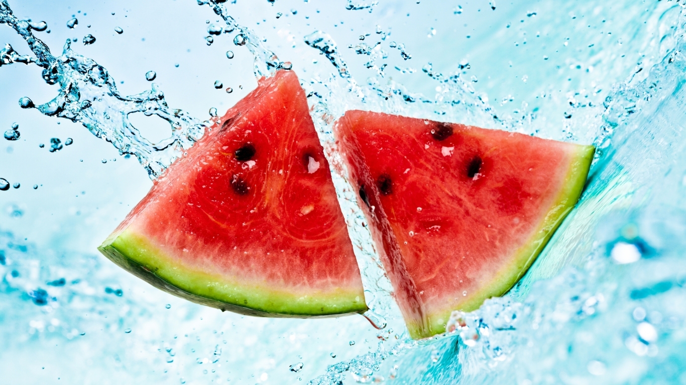 Watermelon Slices for 1366 x 768 HDTV resolution