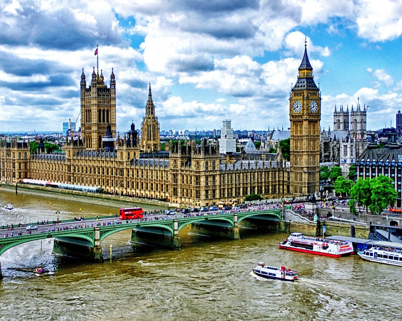 Westminster Bridge London for 1280 x 1024 resolution