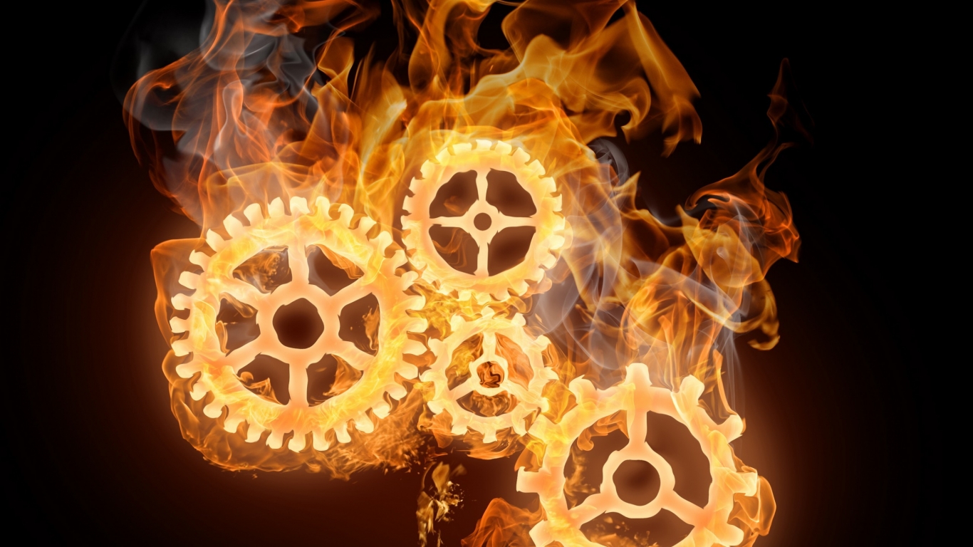 Wheels on Fire for 1366 x 768 HDTV resolution