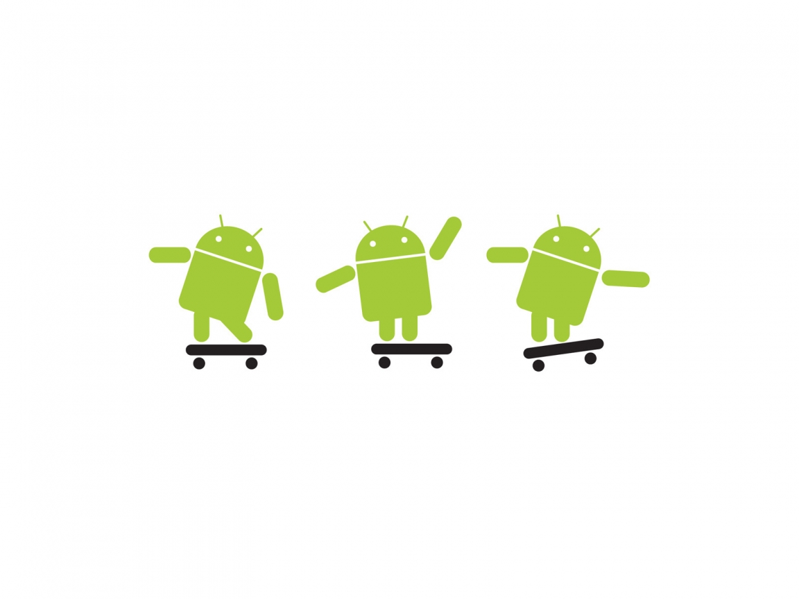 White Android Logo for 1152 x 864 resolution
