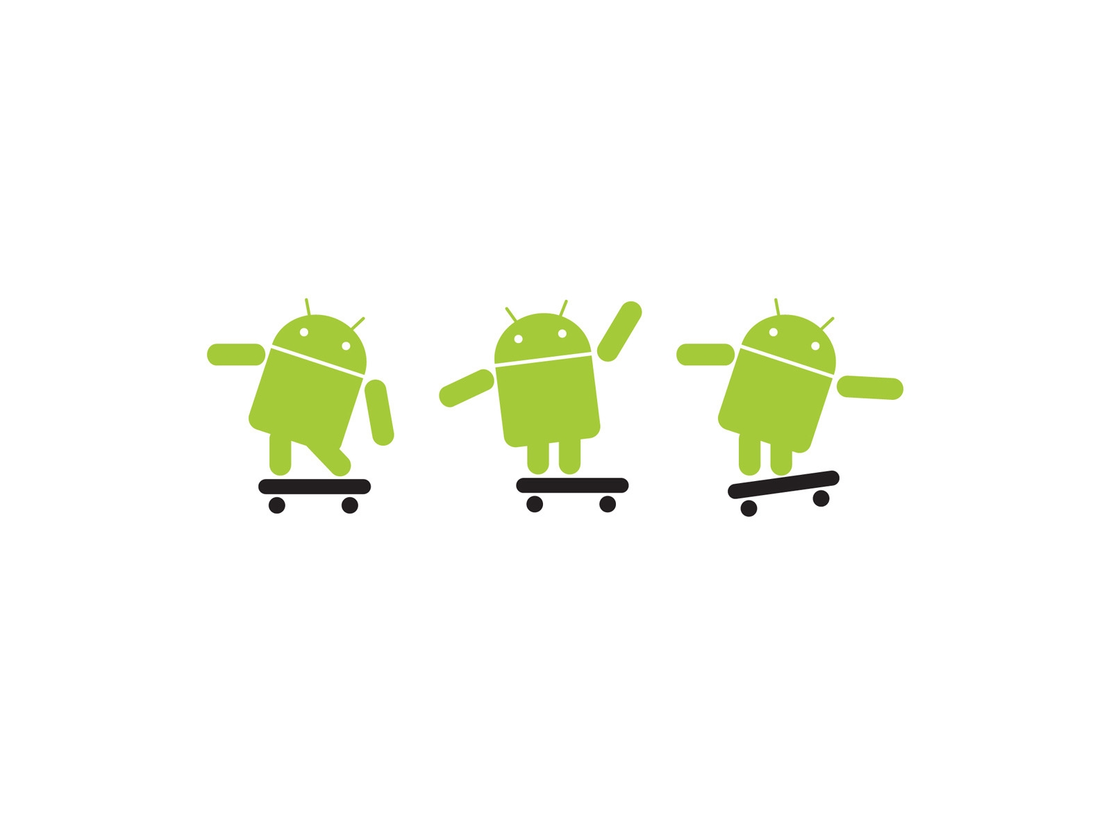 White Android Logo for 1600 x 1200 resolution