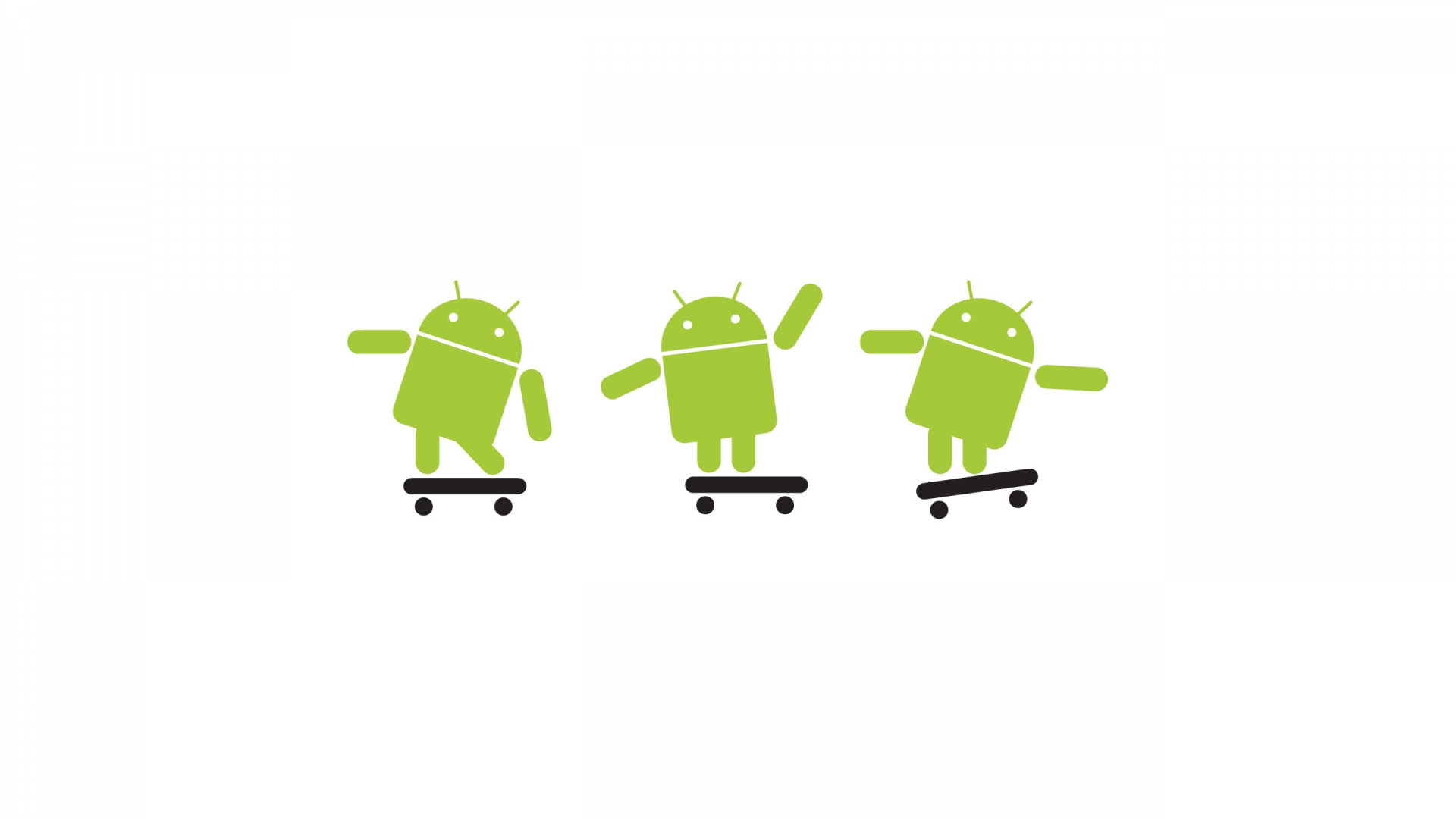 White Android Logo for 1920 x 1080 HDTV 1080p resolution