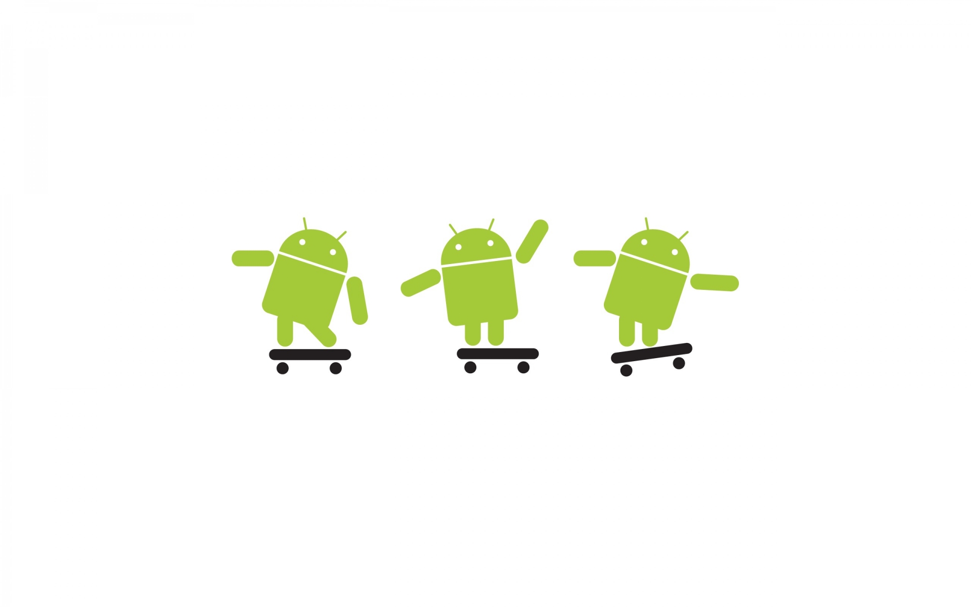 White Android Logo for 1920 x 1200 widescreen resolution