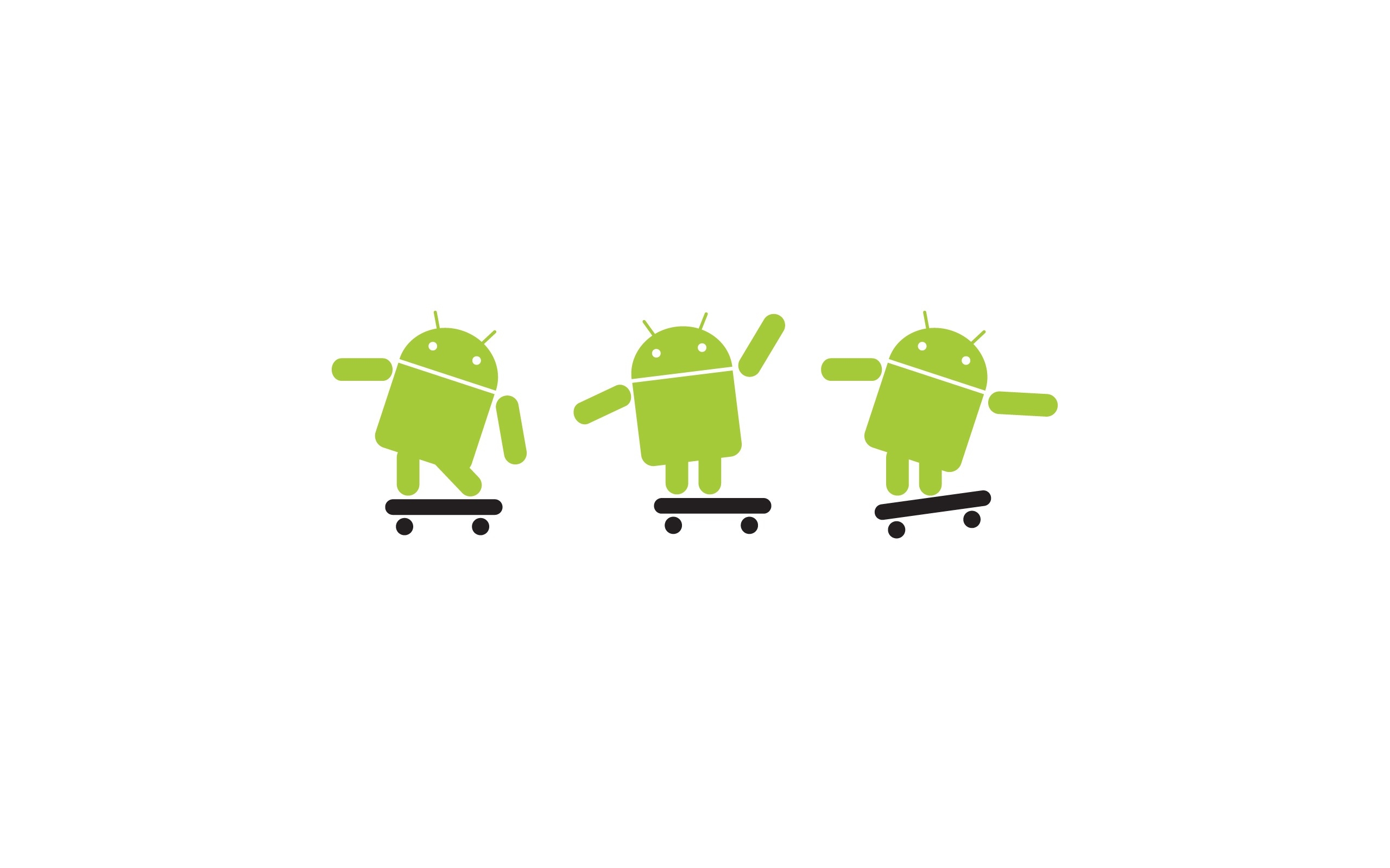 White Android Logo for 2560 x 1600 widescreen resolution