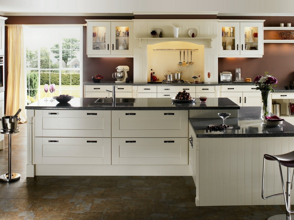 White Contemporany Kitchen for 1024 x 768 resolution