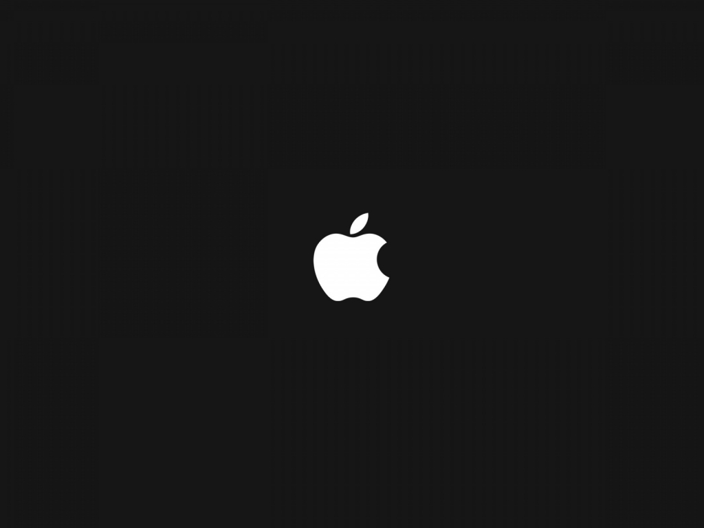White Minimal Apple for 1024 x 768 resolution