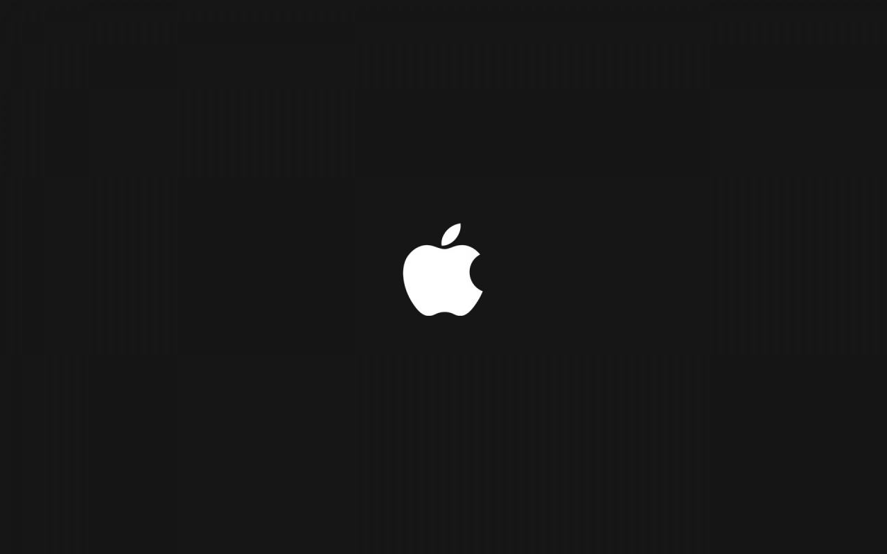 White Minimal Apple for 1280 x 800 widescreen resolution