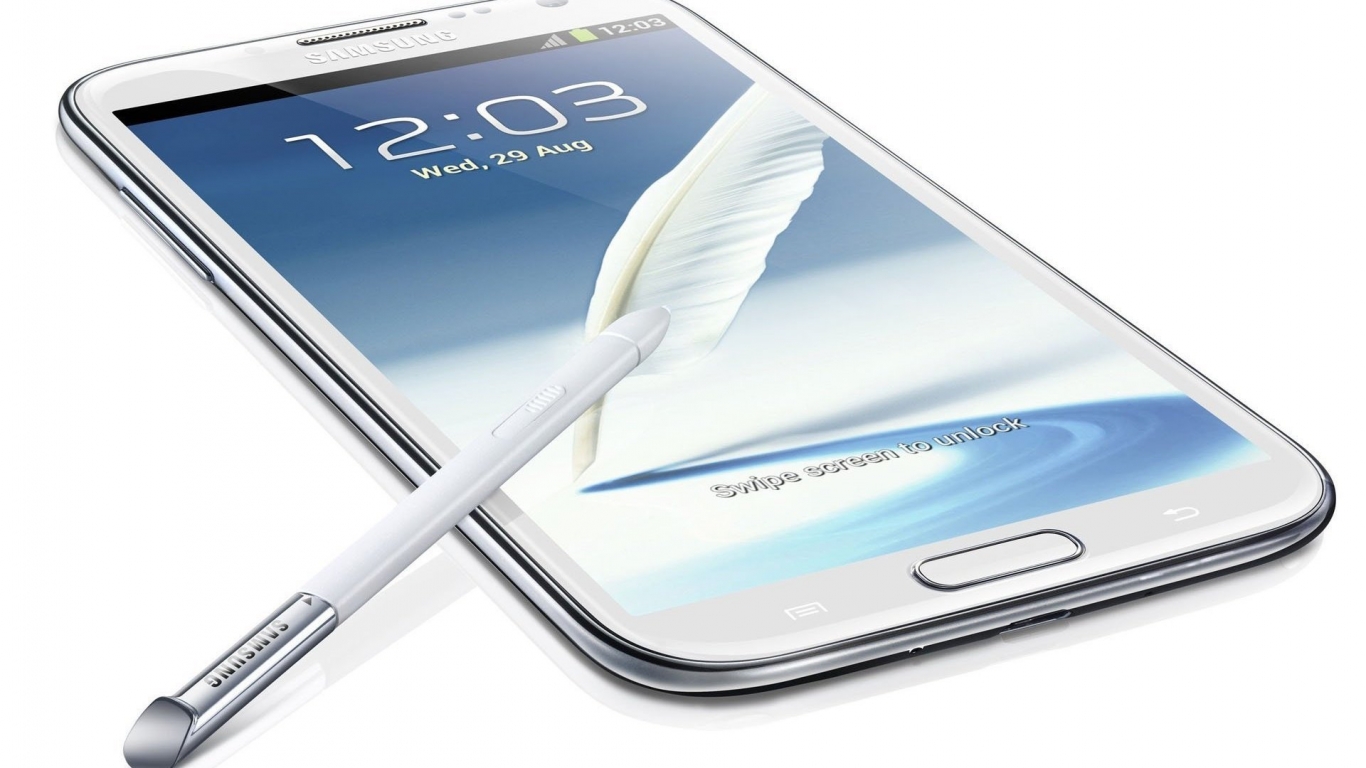 White Samsung Galaxy S3 for 1366 x 768 HDTV resolution