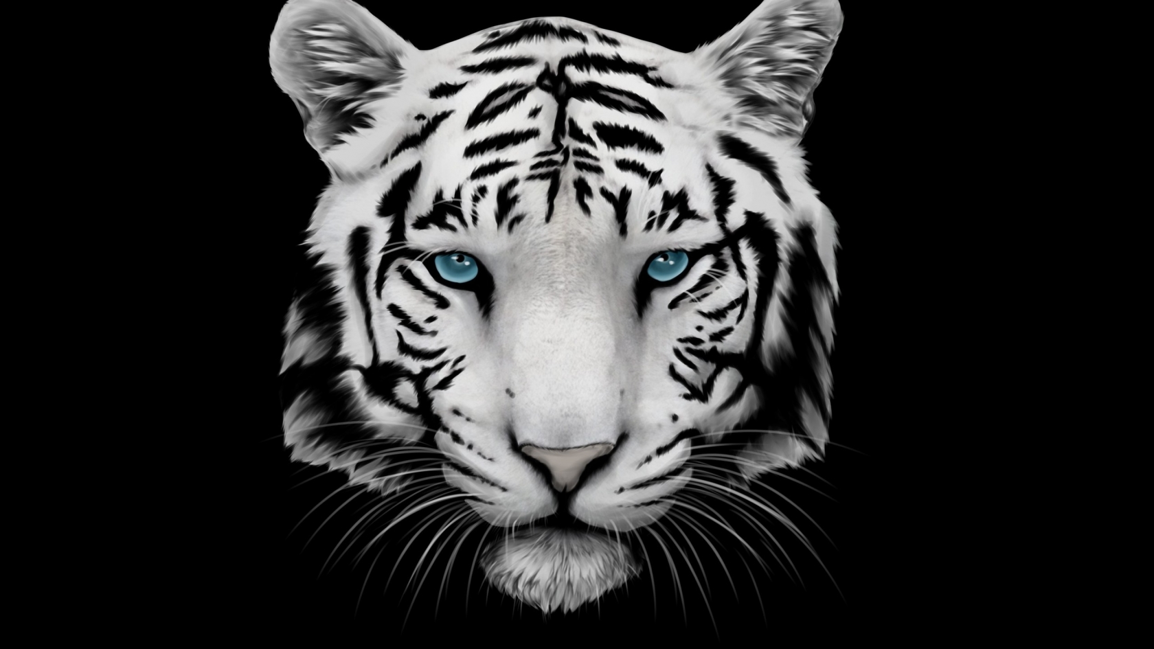White Tiger and Blue Eyes for 1680 x 945 HDTV resolution